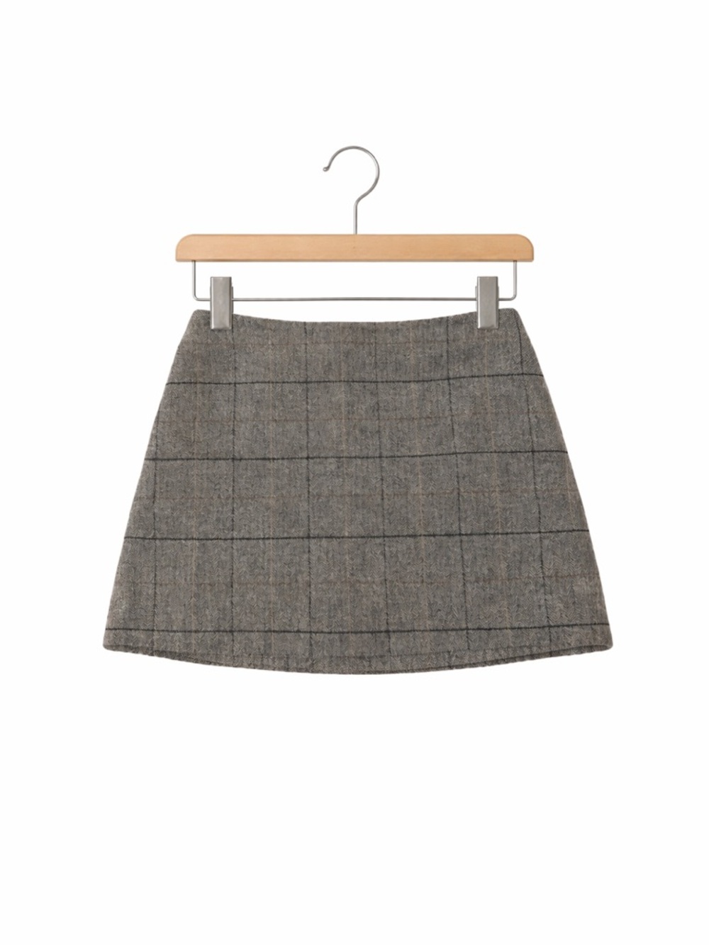 Uniqlo Gray Plaid Mini Skirt